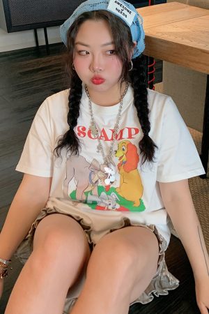 Plus Size Women's Printed Short Sleeve T-Shirt - Gold Support Design, Spring Summer 2025, Casual Base Top, Y2K Style