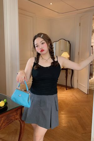 Plus-Size Women's Summer Camisole - Sleeveless Unique Top for Dopamine Outfits, Trendy and Stylish