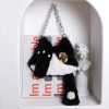 Plush Cow Cat Crossbody Bag for Students - Cute Face-Covering Design, Autumn Winter Niche Style