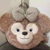 Plush Duffy Bear Big Face Bag - Versatile Cartoon Teddy Bear Doll Double Shoulder Handbag in Snow Pear Rose - Y2K Style