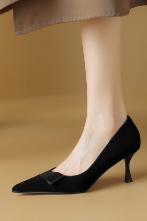 Pointed Toe Stiletto Heels for Women â€“ French Fashion Shallow Mouth Versatile Summer Shoes in Italian Style