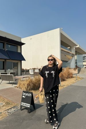 Polka Dot Black and White Color-Blocking Slim-Fit Women's Skirt - Versatile Spring and Summer Style, 2024 Niche Design, Y2K Fashion