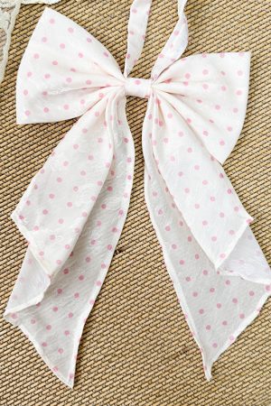 Polka Dot Bow Tie Uniform Accessory - Adjustable Pudding Bear Inspired JK Style Bowknot for Cute Fashion Looks