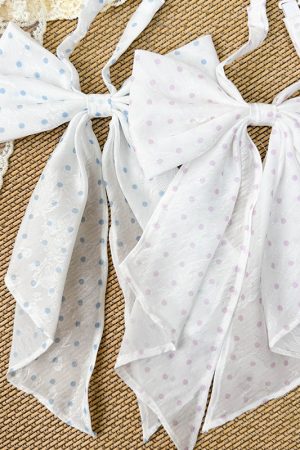 Polka Dot Bow Tie Uniform Accessory - Adjustable Pudding Bear Inspired JK Style Bowknot for Cute Fashion Looks