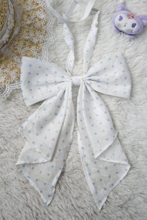 Polka Dot Bow Tie Uniform Accessory - Adjustable Pudding Bear Inspired JK Style Bowknot for Cute Fashion Looks