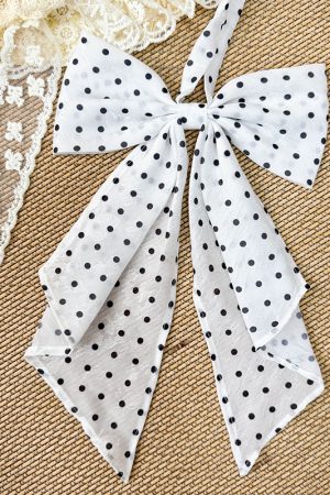 Polka Dot Bow Tie Uniform Accessory - Adjustable Pudding Bear Inspired JK Style Bowknot for Cute Fashion Looks