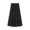 Polka Dot High-Waisted A-Line Long Skirt in Black - Flowy Summer Fashion, Y2K Style, Versatile for Any Occasion