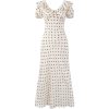 Polka Dot Print Ruffled V-Neck Puff Sleeve Dress for Women - Slimming Waist-Defining Long Dress, Perfect for 90s and Y2K Style