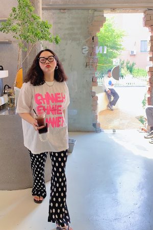 Polka Dot Wide-Leg Pants for Women, High-Waisted Summer Trousers, Loose Fit Casual Split Design, Trendy Fashion for Stylish Looks