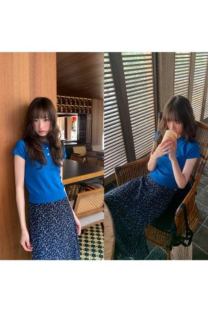 Polo Collar Raglan Sleeve Knitted Short Sleeve T-Shirt for Women - Slim Fit Summer 2025 Essential Top, Casual Chic Style