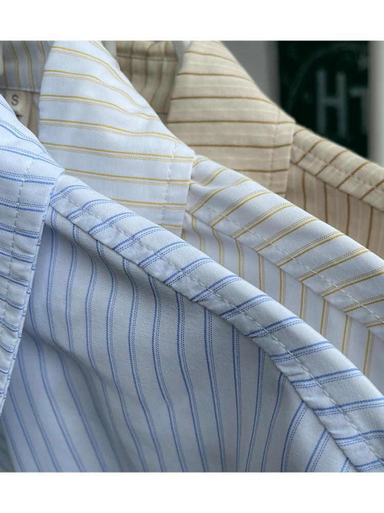 Pudding Bear Striped Long Sleeve JK Shirt Set for Women - Four-Piece Loose Short Sleeve Outfit, Cute Y2K Style Pudding Bear Striped Long Sleeve JK Shirt Set for Women - Four-Piece Loose Short Sleeve Outfit, Cute Y2K Style