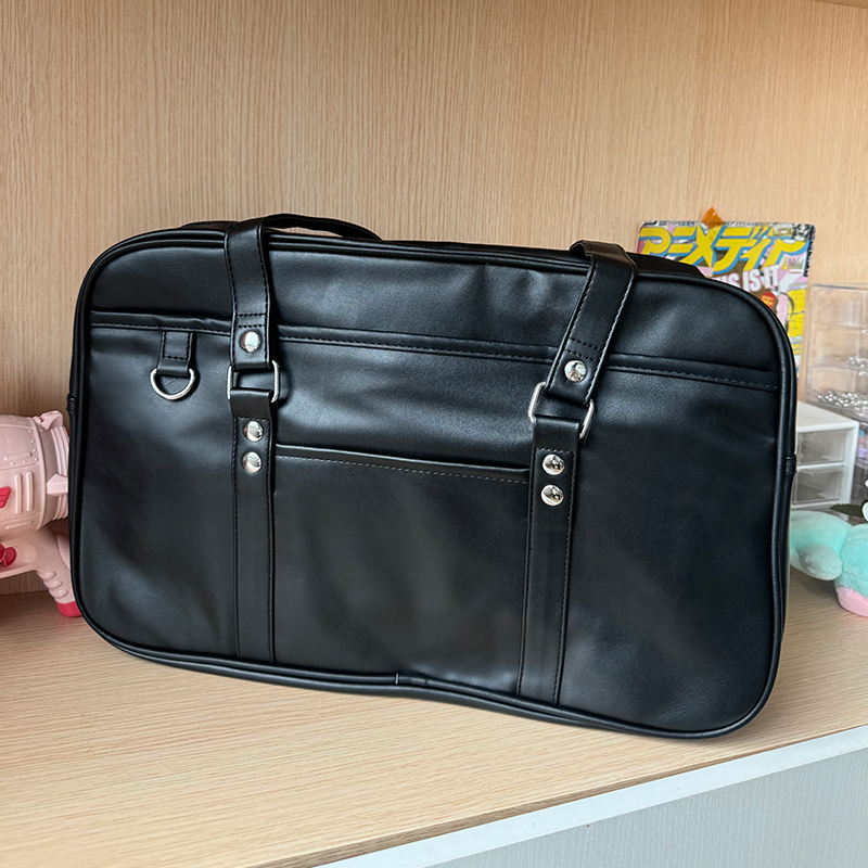 Pudding Bear Student Tote Backpack - JK Uniform Bag, Single Shoulder PU Commuter Briefcase for Laptops & Travel Pudding Bear Student Tote Backpack - JK Uniform Bag, Single Shoulder PU Commuter Briefcase for Laptops & Travel