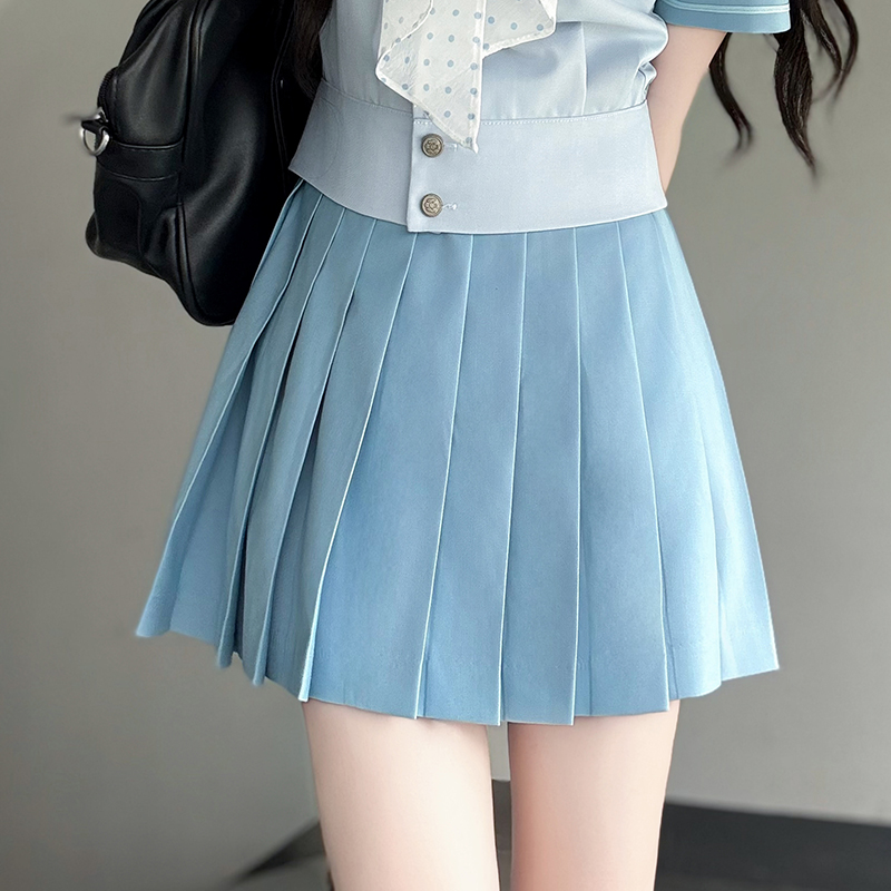 Purple Pudding Bear JK Uniform Sailor Suit Set - Short Sleeve College Style with Navy Collar for Girls Purple Pudding Bear JK Uniform Sailor Suit Set - Short Sleeve College Style with Navy Collar for Girls