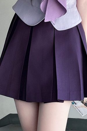Purple Pudding Bear JK Uniform Sailor Suit with Dotted Navy Collar, College Style, Waist-Defining Slim Fit, Y2K Aesthetic