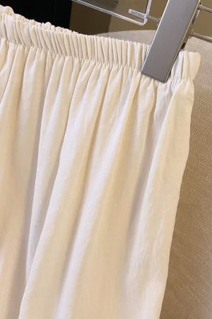 Qipao-Style Wide-Leg Leggings for Forest Girls, Japanese Fresh Style, Elastic Waist, Lace Trim, Cotton-Linen Spliced Pants