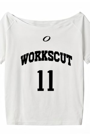 Red One-Shoulder Short Sleeve Women's Summer Letter Print Casual Off-Shoulder T-Shirt - Sexy Loose Slimming Top for Y2K Style