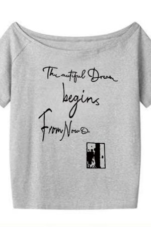 Red One-Shoulder Short Sleeve Women's Summer Letter Print Casual T-Shirt - Stylish Slanted Shoulder Top for Hot Girl Vibes