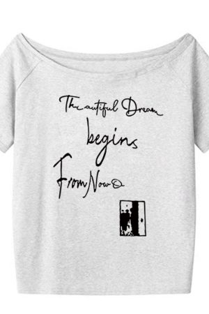 Red One-Shoulder Short Sleeve Women's Summer Letter Print Casual T-Shirt - Stylish Slanted Shoulder Top for Hot Girl Vibes