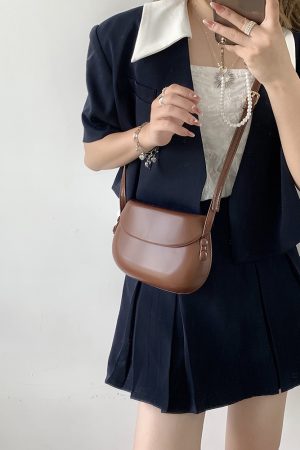 Red Vintage Saddle Handbag for Women - Minimalist Summer Crossbody Phone Bag - Small Shoulder Bag 2023