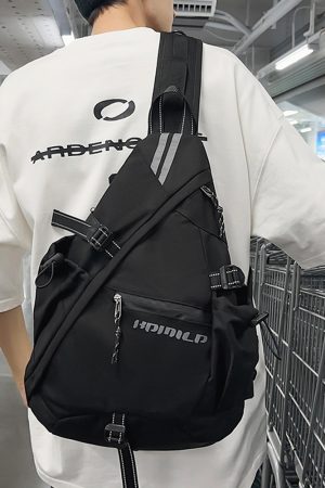 Reflective Cycling Crossbody Bag for Night Safety - 2025 Summer Travel Backpack for Outdoor Sports and Adventure