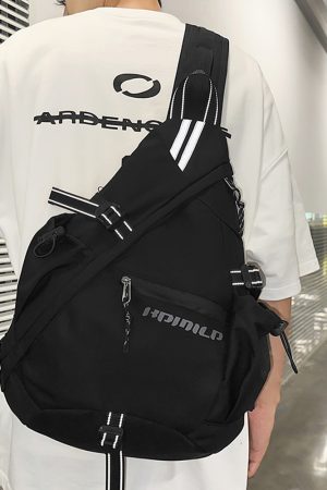 Reflective Cycling Crossbody Bag for Night Safety - 2025 Summer Travel Backpack for Outdoor Sports and Adventure