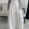 Relaxed Wide-Leg Linen Casual Pants - Comfortable Breathable Floor-Length Draping Trousers for Effortless Old Money Style