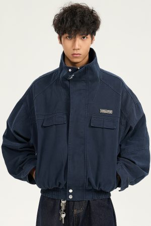 Retro American Heavyweight Jacket for Men - Stylish Loose Workwear Coat in Barn Style for Couples