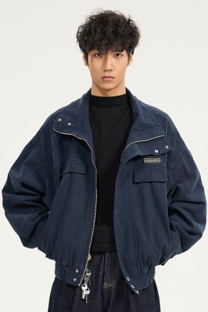 Retro American Heavyweight Jacket for Men - Stylish Loose Workwear Coat in Barn Style for Couples