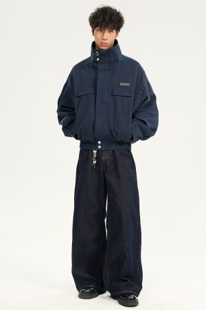 Retro American Heavyweight Jacket for Men - Stylish Loose Workwear Coat in Barn Style for Couples