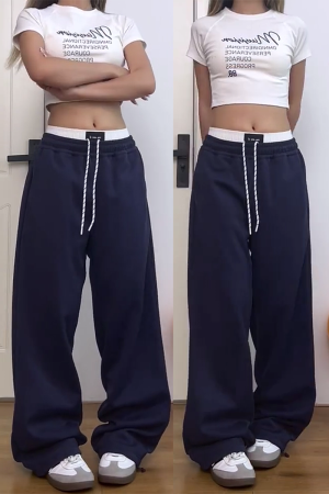 Retro American-Style Elastic Waist Cargo Pants for Women - Trendy Casual Summer 2025 Fashion Must-Have