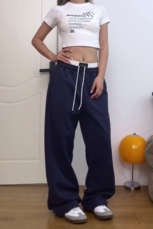 Retro American-Style Elastic Waist Cargo Pants for Women - Trendy Casual Summer 2025 Fashion Must-Have