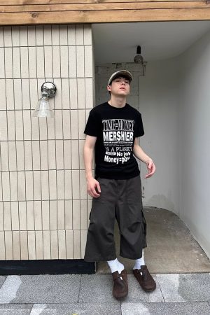 Retro American-Style Loose Wide-Leg Seven-Point Workwear Shorts for Men and Women - Trendy Summer Casual High-End Fashion