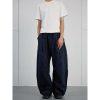Retro American Style Wide-Leg Cargo Pants for Men - Draped Loose Fit Casual Trousers, Versatile Curved Blade Design