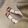 Retro Artistic Genuine Leather High-Heeled Sandals for Women - Slim Open-Toe Design, Summer 2024 Fashion