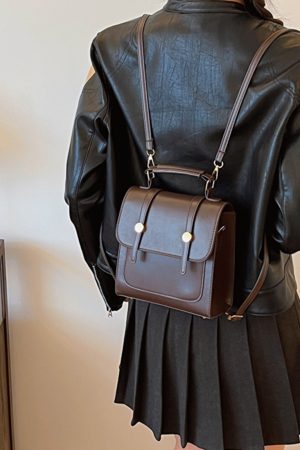 Retro British Style Women's Backpack - Trendy 2025 Multifunctional Student Tote Travel Bag