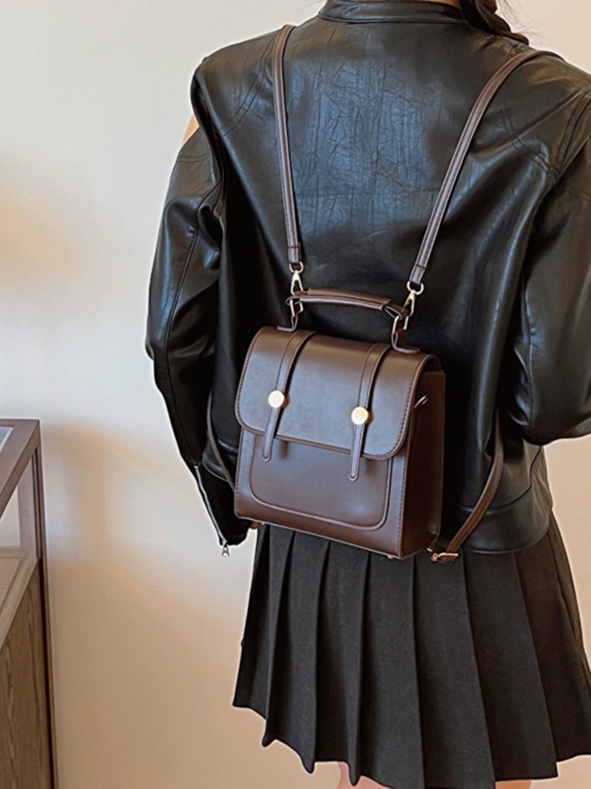 Retro British Style Women's Backpack - Trendy 2025 Multifunctional Student Tote Travel Bag Retro British Style Women's Backpack - Trendy 2025 Multifunctional Student Tote Travel Bag