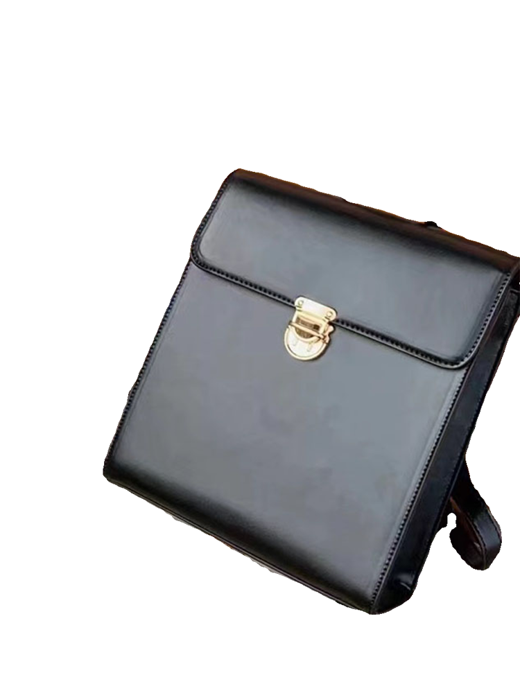 Retro Casual Black Leather Backpack for Women - Minimalist Travel Commuter Bag with Artistic Design Retro Casual Black Leather Backpack for Women - Minimalist Travel Commuter Bag with Artistic Design