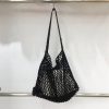Retro Casual Cotton Rope Woven Shoulder Bag - Hollow Fishing Net Design, Large Fashion Tote for 2024