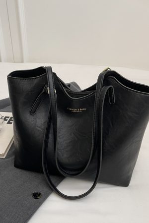 Retro Casual Shoulder Bag for Women - Large Capacity Tote, Versatile Spring 2025 Design, Perfect for Commuting and Everyday Use