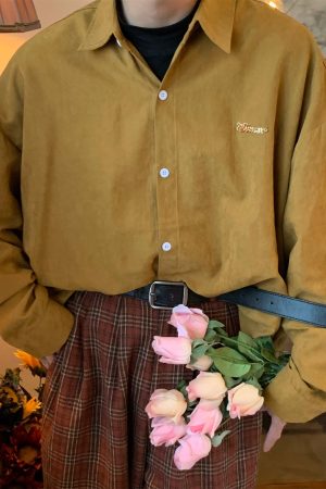 Retro Casual Solid Color Long Sleeve Shirt - Versatile Loose Fit Layering Top for Spring 2024