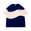 Retro Color-Blocked Japanese T-Shirt for Men - Short Sleeve Casual Minimalist Summer Trend