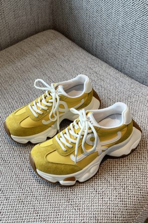 Retro Dad Shoes for Women - 2025 New Style Genuine Leather, Breathable Thick-Soled, Height-Increasing Casual Sports Shoes