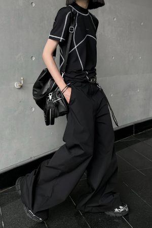 Retro Deconstructed Short-Sleeve Women's Summer T-Shirt - American Style Casual Slim Fit Top for Y2K Outdoor Fashion