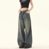 Retro Distressed Loose Straight-Leg Jeans for Men and Women - Casual Summer Wide-Leg Pants in Vintage American Style