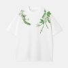 Retro Floral Embroidered Short Sleeve T-Shirt for Girls - Summer Trendy Top for Middle and High School Students