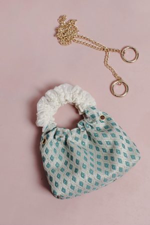 Retro Green Mini Round Handbag for Women - Cute Textured Crossbody Phone Bag, Versatile Summer Accessory