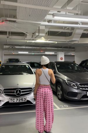 Retro Heart Print Soft Pink Hoodie and Sweatpants Set - Cozy 90s Inspired Fleece Loungewear