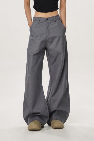 Retro High-End Casual Flared Wide-Leg Pants for Men and Women - Straight-Leg Loose Fit, 90s American Style