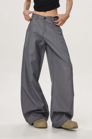 Retro High-End Casual Flared Wide-Leg Pants for Men and Women - Straight-Leg Loose Fit, 90s American Style