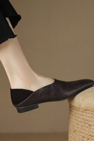 Retro High-End Genuine Leather Lazy Loafers for Women - Summer 2025 Fashion, Italian Style, Comfortable & Chic